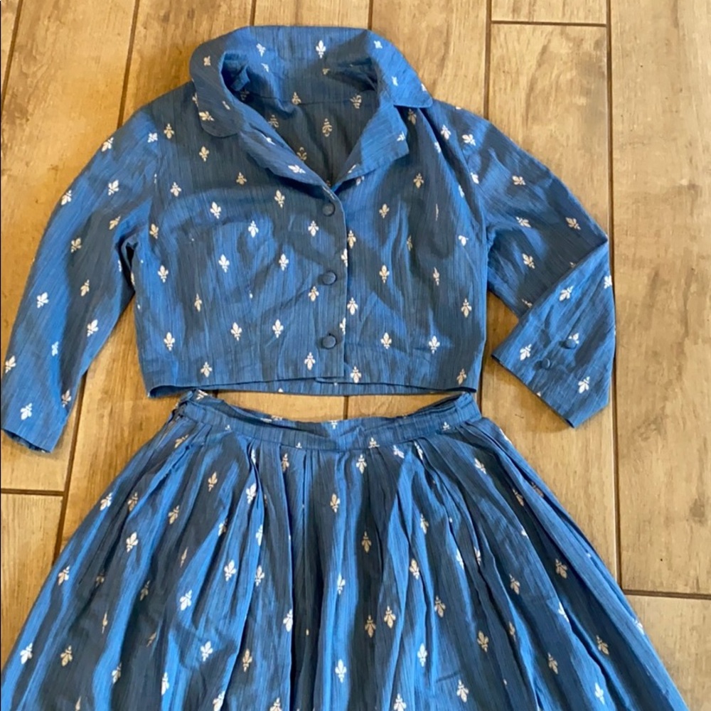 Late 1950’s skirt and cropped jacket set.